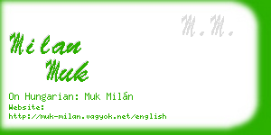 milan muk business card