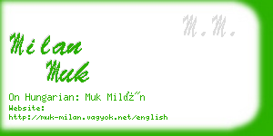 milan muk business card